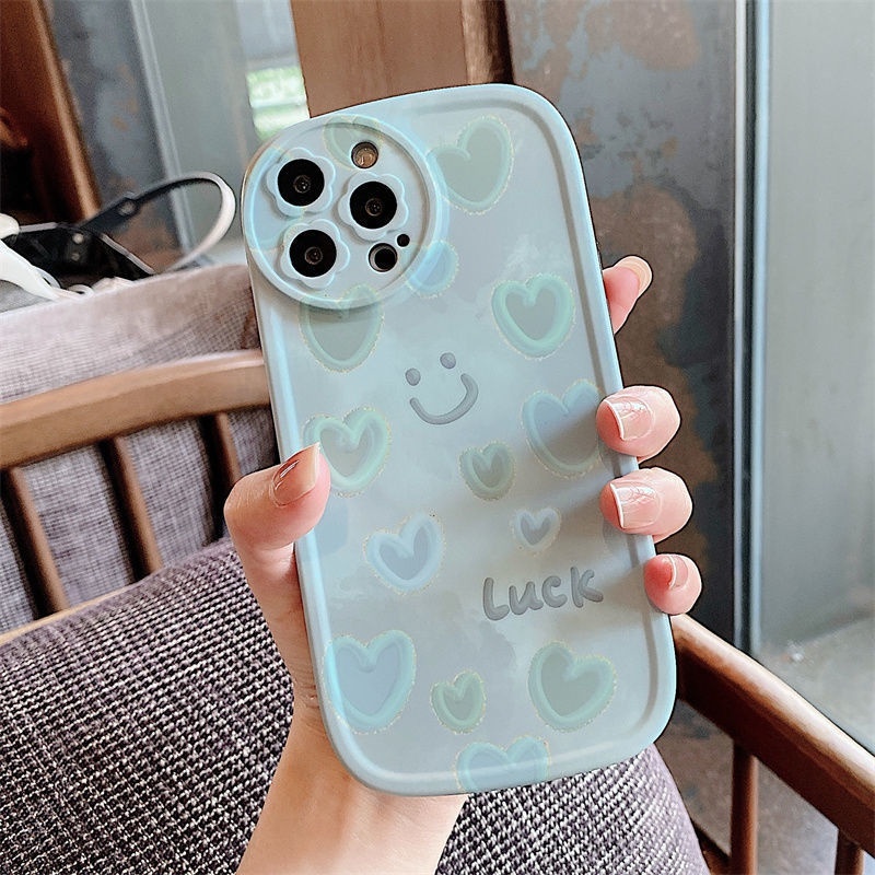 Case Desain Print Hati Keberuntungan Untuk IPhone 12 13 14 11 Pro Max X Xs Max Xr Vvrtgt