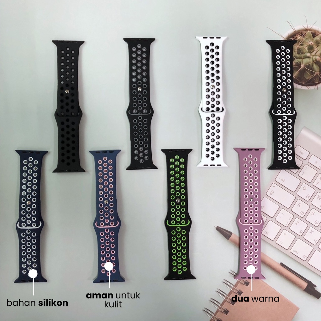 Strap Apple Watch Sports Silicone Breathable Band iWatch 3 4 5 6 7