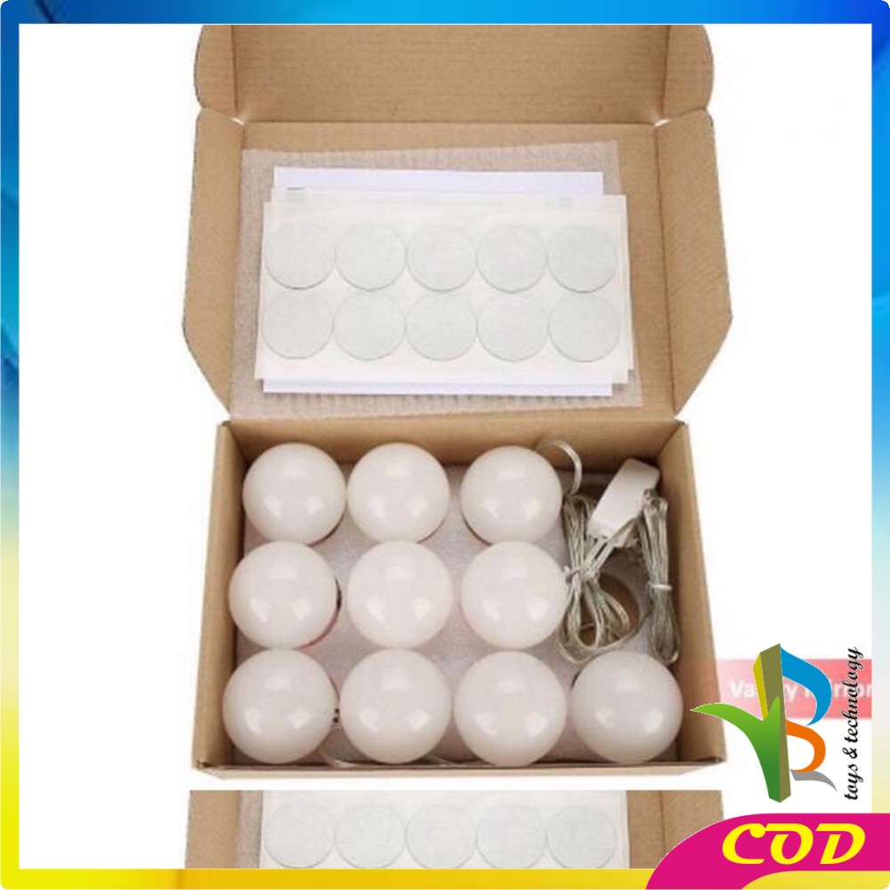 RB-K2 Lampu Led Meja Rias Make Up | Lampu Kaca Rias Vanity Mirror Light ( 10 Bohlam )