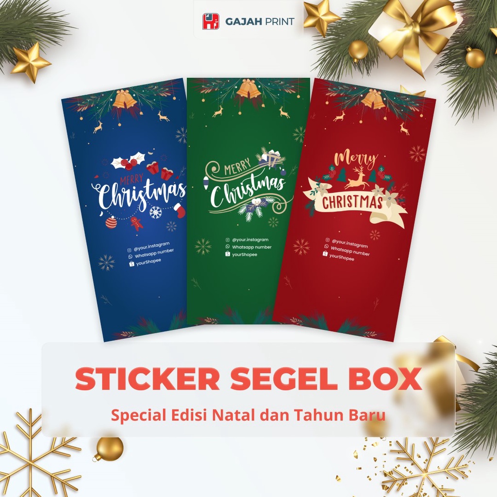 

Stiker Segel Spesial Edisi Natal Dan Tahun Baru / Sticker Label Makanan / Christmas / new year