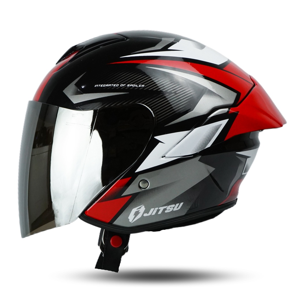 Helm Jitsu Hunter Black Gloss SNI