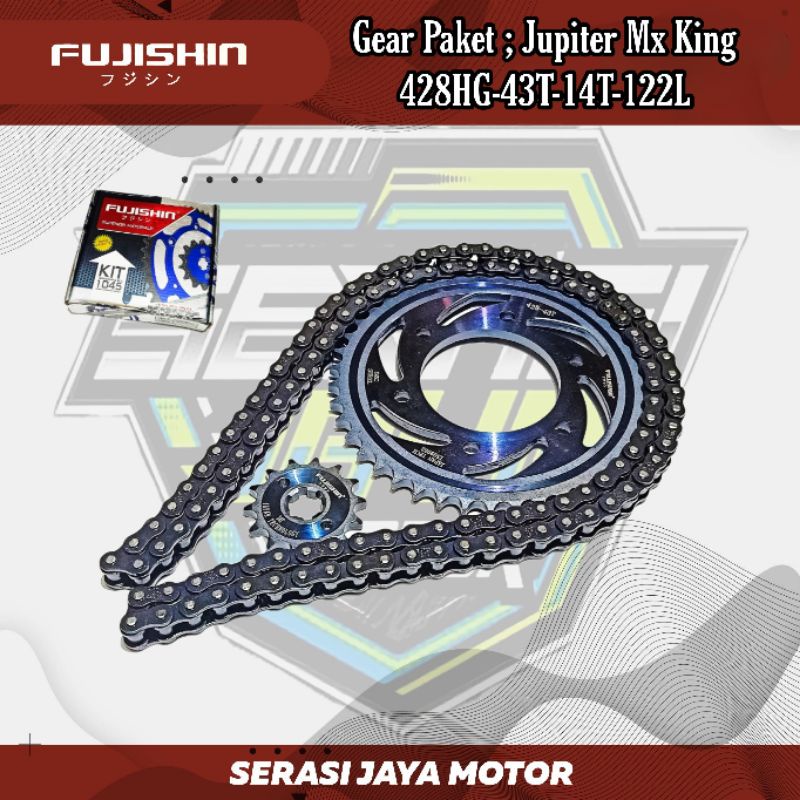 Fujishin GEAR PAKET JUPITER MX KING / VIXION NEW (428HG-43T-14T-122L)