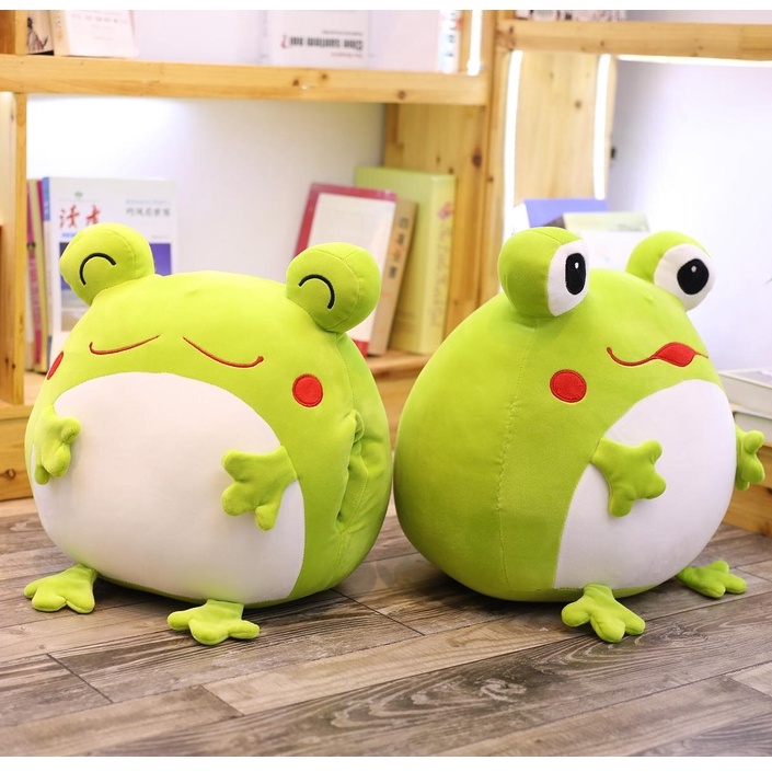 Bantal Boneka Tidur Karakter Katak Frog Pillow Plush Mainan Boneka Bantal Bahan Halus Lembut