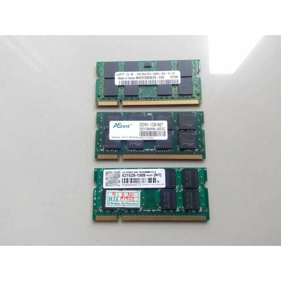 RAM Laptop DDR2 DDR3 512MB 1GB 2GB Ori Bawaan Laptop