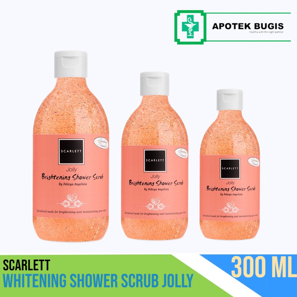 Scarlett Whitening Shower Scrub Jolly 300ml Lulur Mandi Pemutih