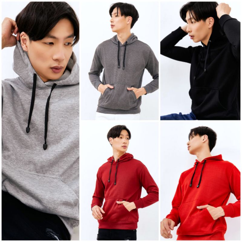 HOODIE JUMPER BAHAN COTTON CVC FLEECE SERI WARNA 1