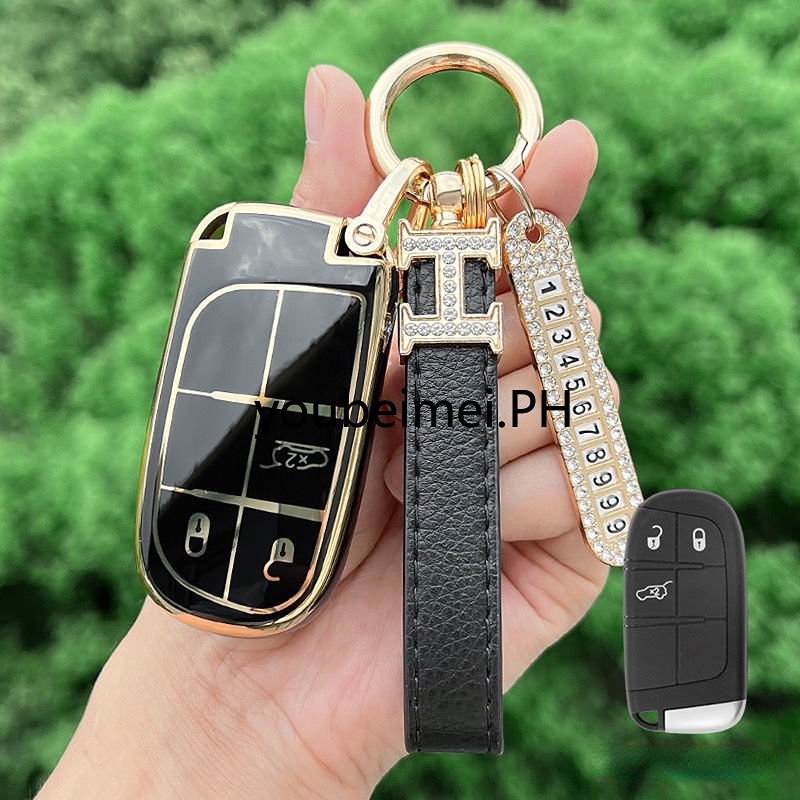Feixiang Sarung Remote Mobil Bahan TPU Lembut Untuk Dodge Chrysler