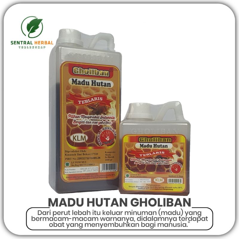 

Gholiban Madu Hutan Kalimantan KLM Berat Isi 500 Gram & 1 Kg