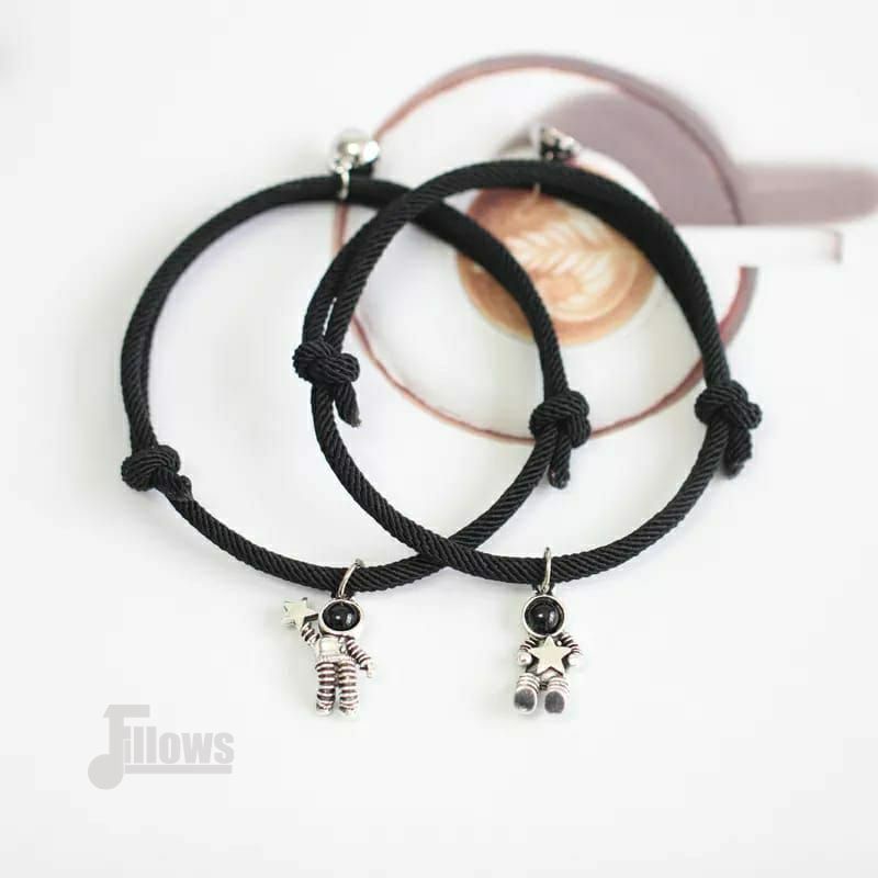 2PCS/SET GELANG COUPLE MAGNET ASTRONOT - INFINITY BRACELET Couple Creative