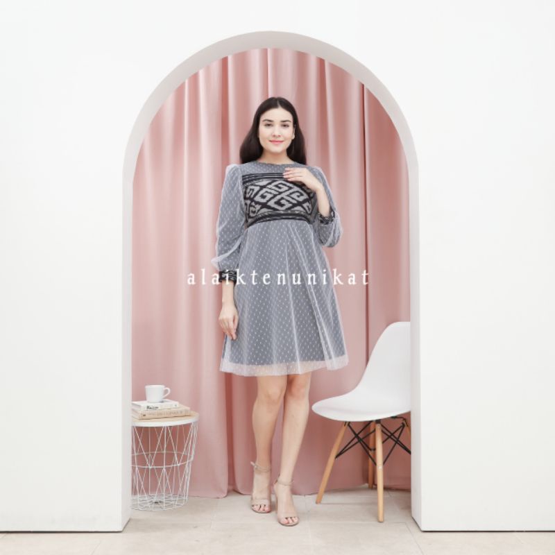 DRESS TENUN MANDALA 01 - DRESS TENUN IKAT - DRES KONDANGAN