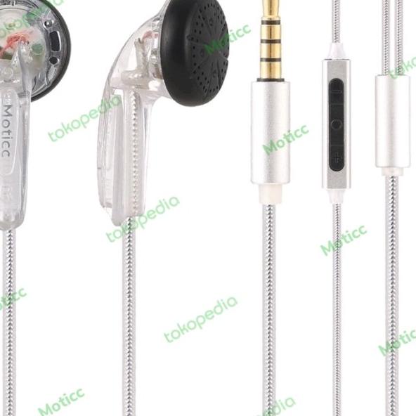 Moticc Shiro Kuro with Microphone Earphone Earbud Best Sound Quality - Kuro (Black)