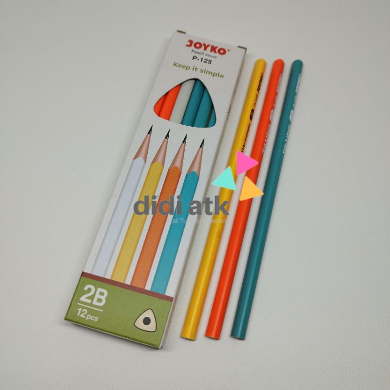 

Pensil 2B Joyko Segi Tiga P-125 1 Pak (12 Pcs)