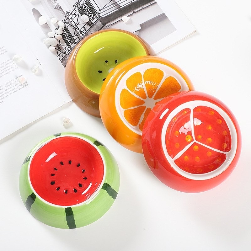 Ceramic fruit pet bowl