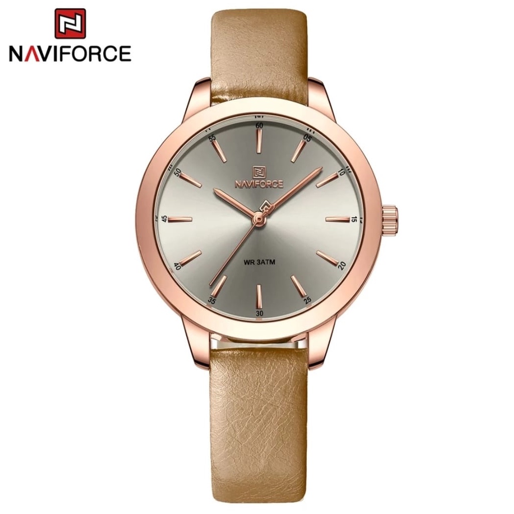 Jam tangan Wanita Naviforce 5024 tali kulit original