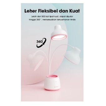 lampu meja belajar LED Samono SW-DL05 Portable Rechargeable Rotate 360