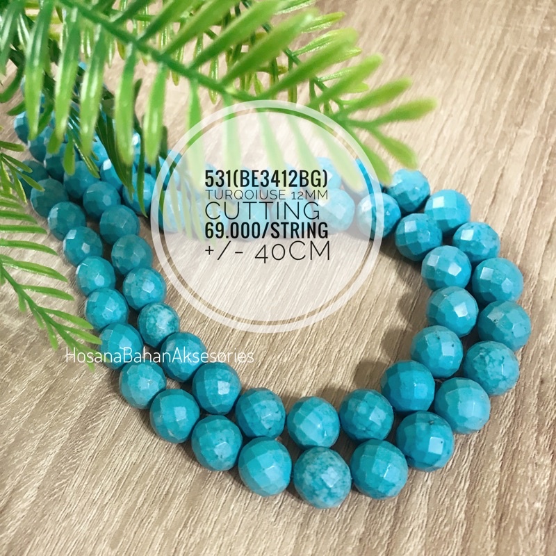 Batu Turquoise/ Batu alam/ Batu 12MM