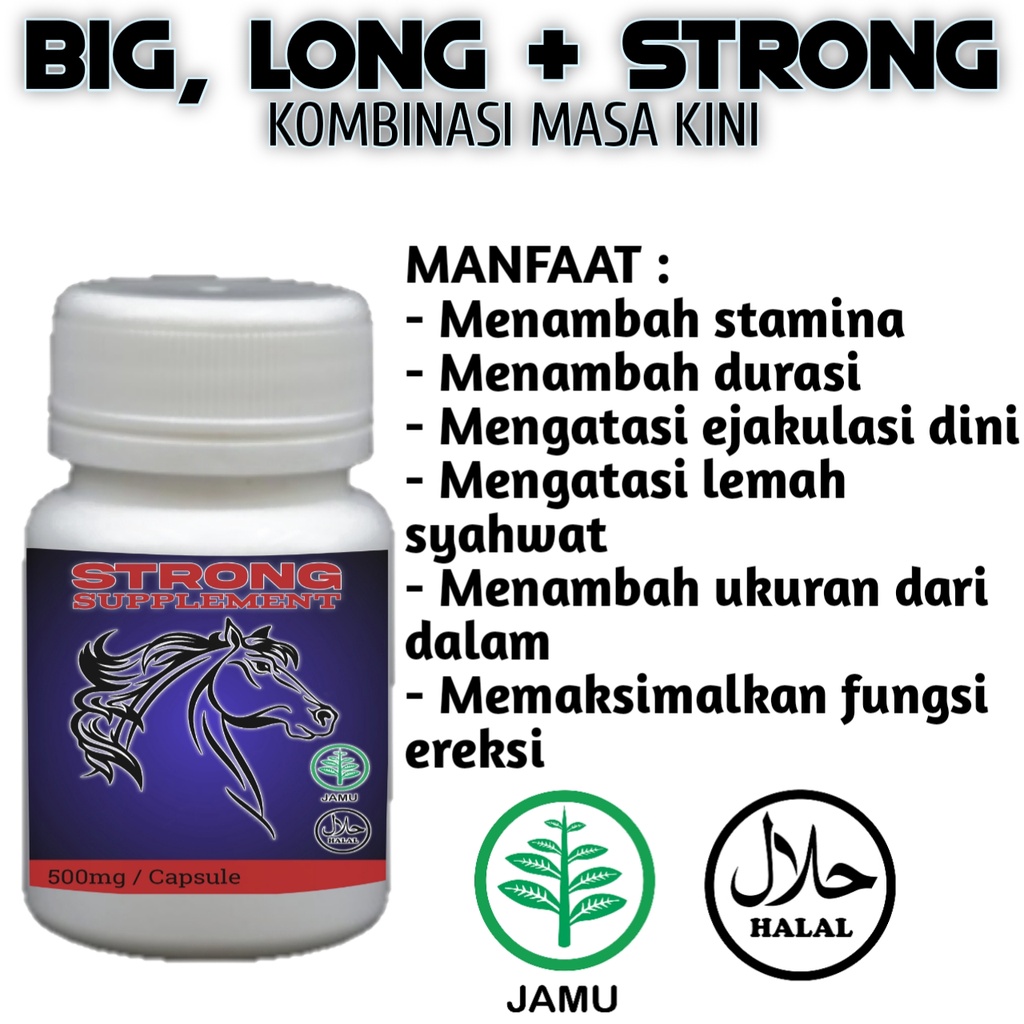 STRONG SUPLEMENT Penambah Stamina Pria Kuat Tahan Lama Herbal Tanpa Efek Samping Obat Kuat Pria Orig