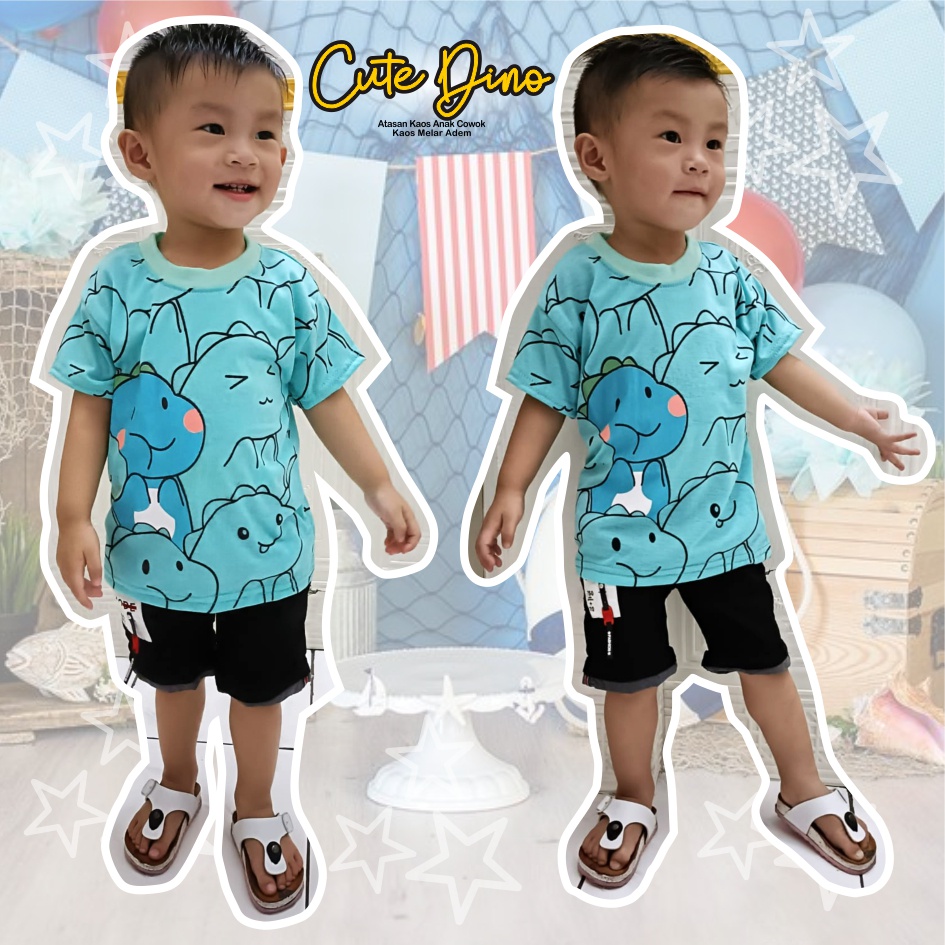 Atasan Kaos Anak Laki-Laki Cute Dino CKids