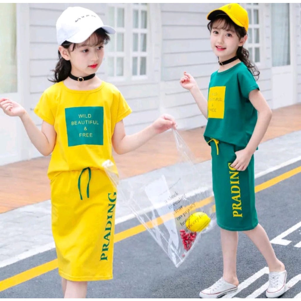 PROMO-SETELAN BAJU ANAK PEREMPUAN MASA KINI UMUR 1-5 TAHUN SETELAN KAOS ANAK PEREMPUAN BAWAHAN ROK TERBARU