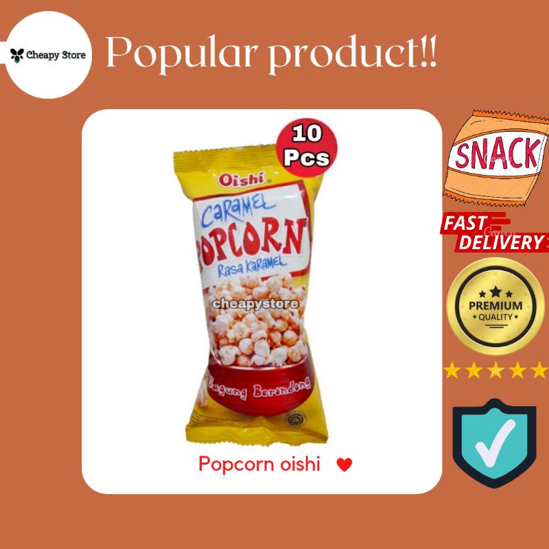 

Popcorn Oishi Karamel / coklat / butter isi 10pcs