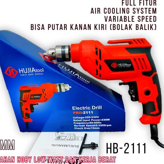 Bor Listrik Hujia HB-2111 / Bor 10mm Variable Speed, Bolak Balik - JLD 10-3