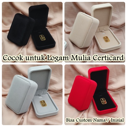 Kotak Emas Logam Mulia Antam KALUNG Bludru / Tempat Velvet Lamaran