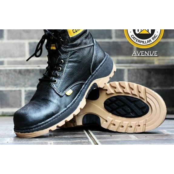 sepatu caterpillar kulit sapi asli