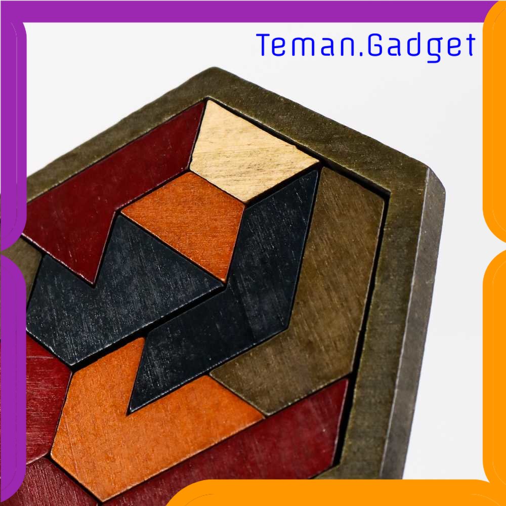 TG-MAN JOKEJOLLY Mainan Anak Hexagonal Wooden Geometric Shape Puzzle - JK-780