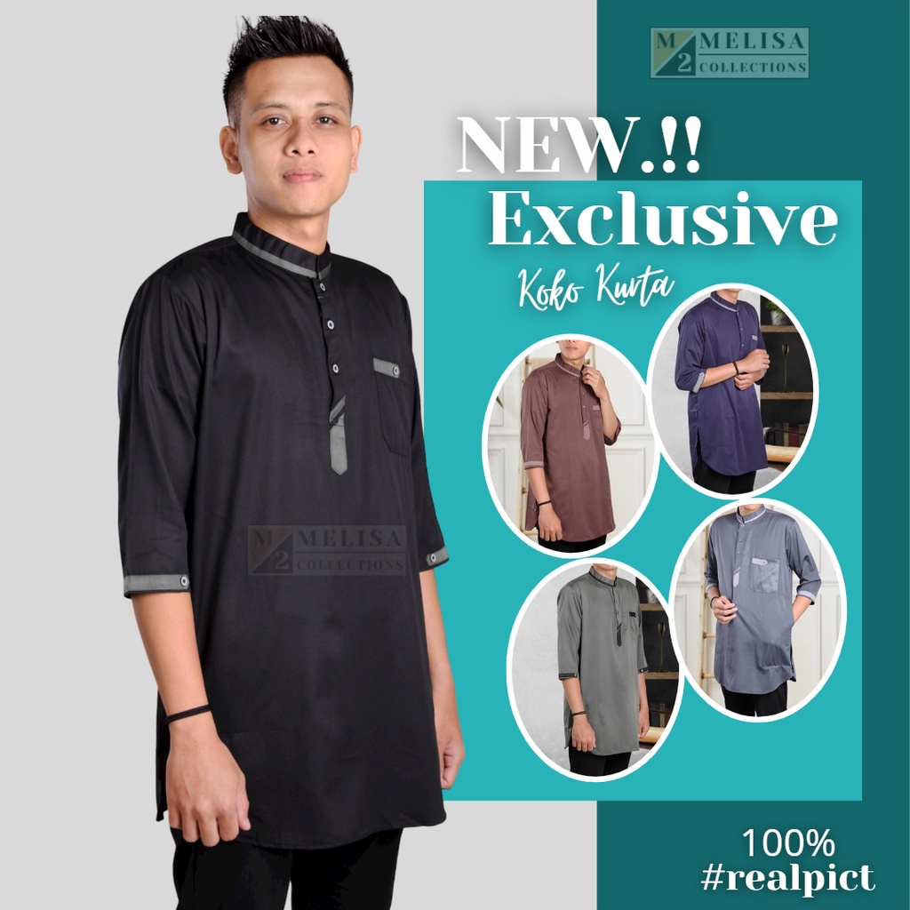 Baju Koko Kurta Lengan 3/4 Baju Koko Fashion Muslim Pria Dewasa Terbaru Koko Pria Muslim Bahan Katun Tesla Premium Baju Koko Pakaian Muslim Pria Dewasa Remaja Lengan Pendek Premium Terbaru Baju Koko kurta Laki-laki Muslimin Polos Keren Model terbaru