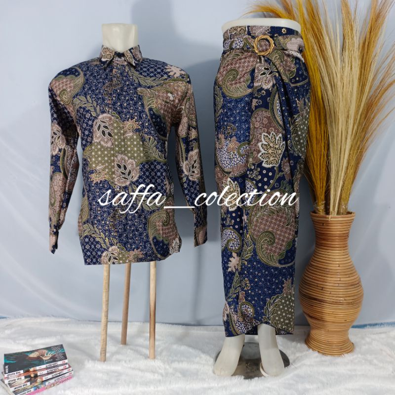 kemeja couple pasangan/kemeja couple rok lilit/couple