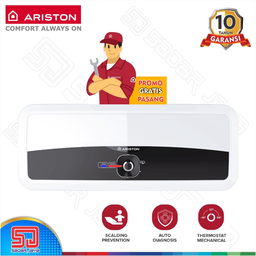 Jual Ariston Andris Slim Sl Rs Liter Listrik Watt Water Heater Watt Kecil Pemanas Air