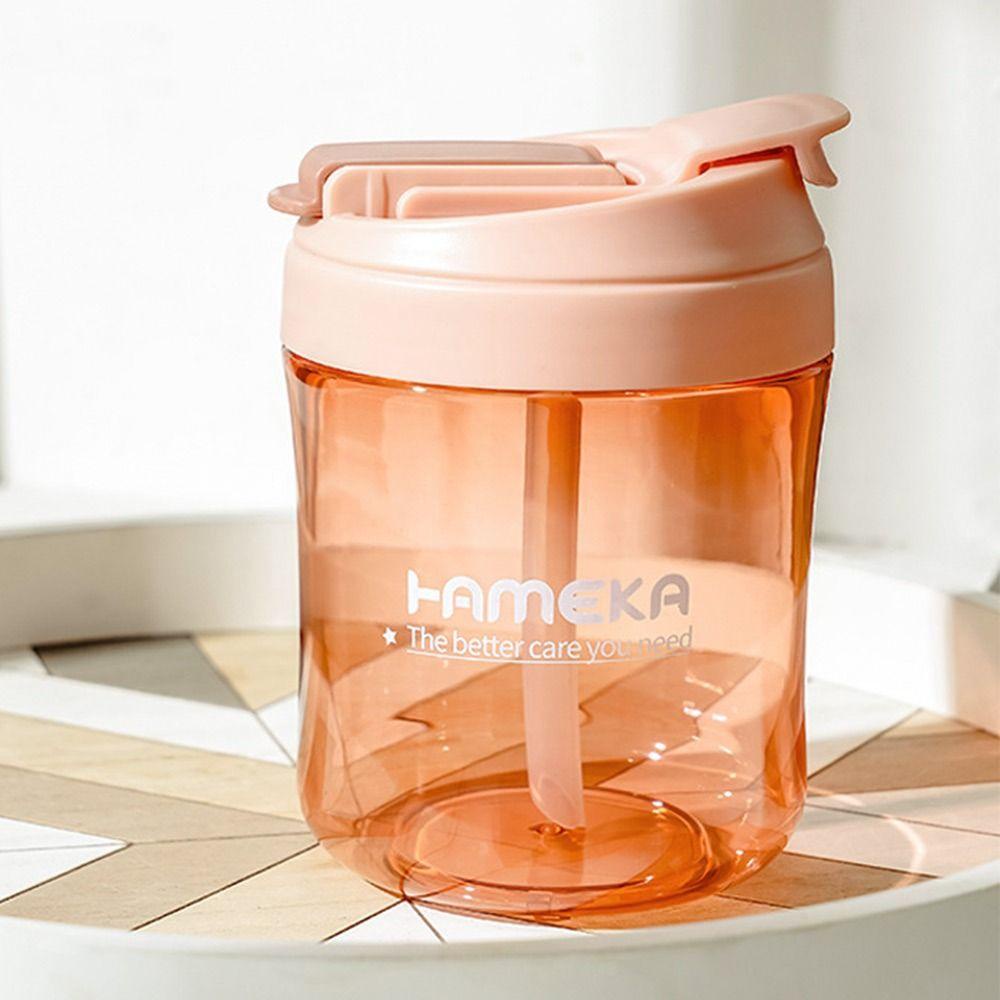 Solighter Botol Air Minum Susu Jus Transparan Kecil Dengan Sedotan