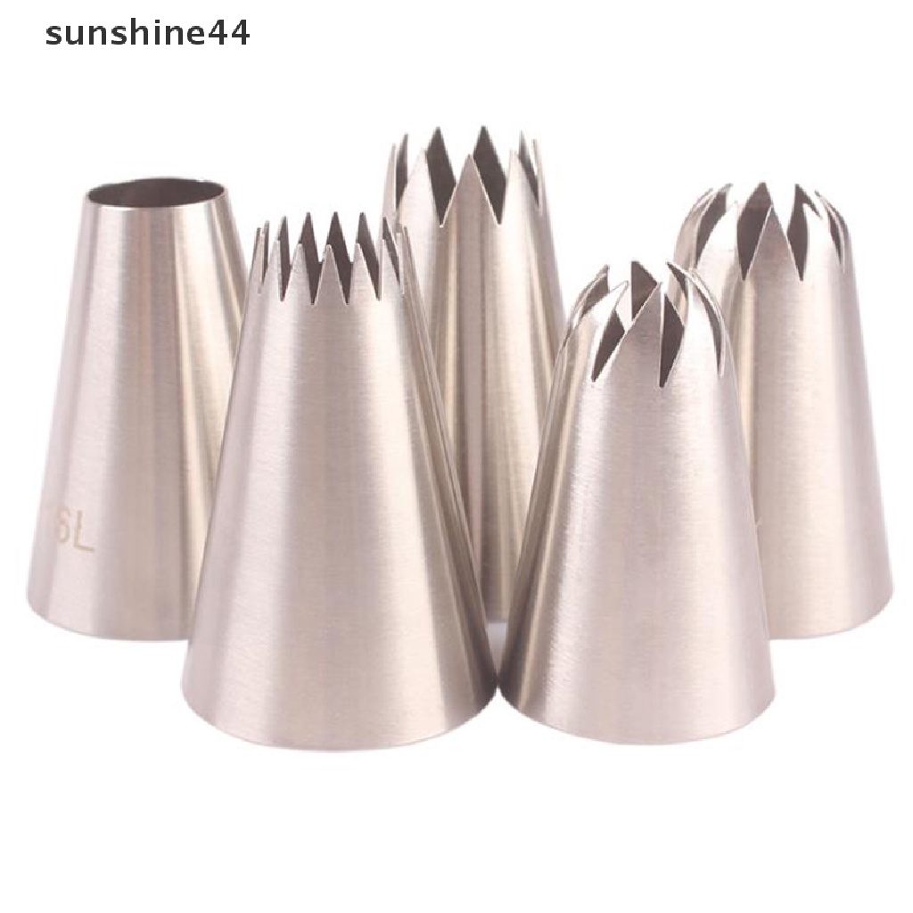 Sunshine 5PCs Spuit Piping Icing Ukuran Besar Untuk Dekorasi Cupcake