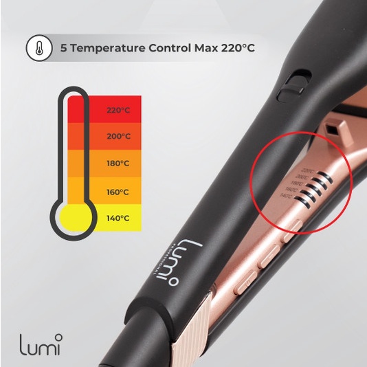 LUMI Catokan Hair Straightener Slimline 1.5&quot; Original &amp; Bergaransi Resmi