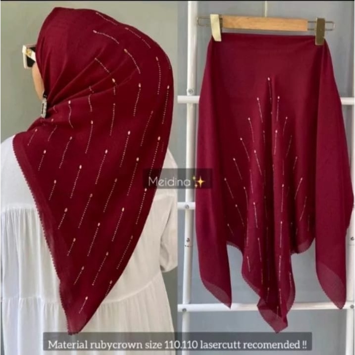 KERUDUNG SEGI EMPAT PAYET/HIJAB SEGI EMPAT PAYET SWAROSKY/SEGITIGA PAYET JENJANG MEWAH/SEGI EMPAT PA