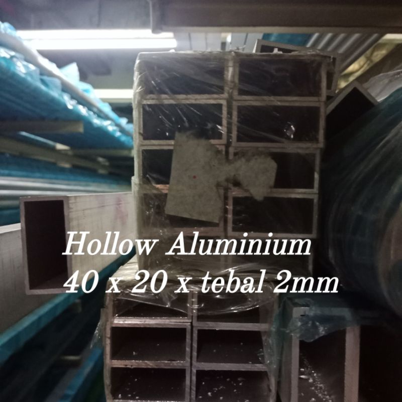 Hollow Aluminium 40 x 20 x tebal 2mm x 250