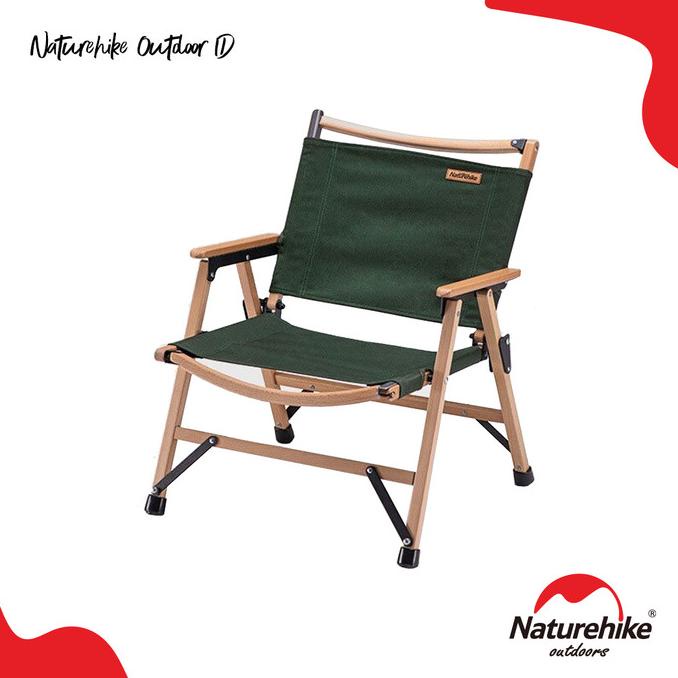 Kursi Lipat Naturehike NH20JJ007 Wood Grain Folding Chair stock ready