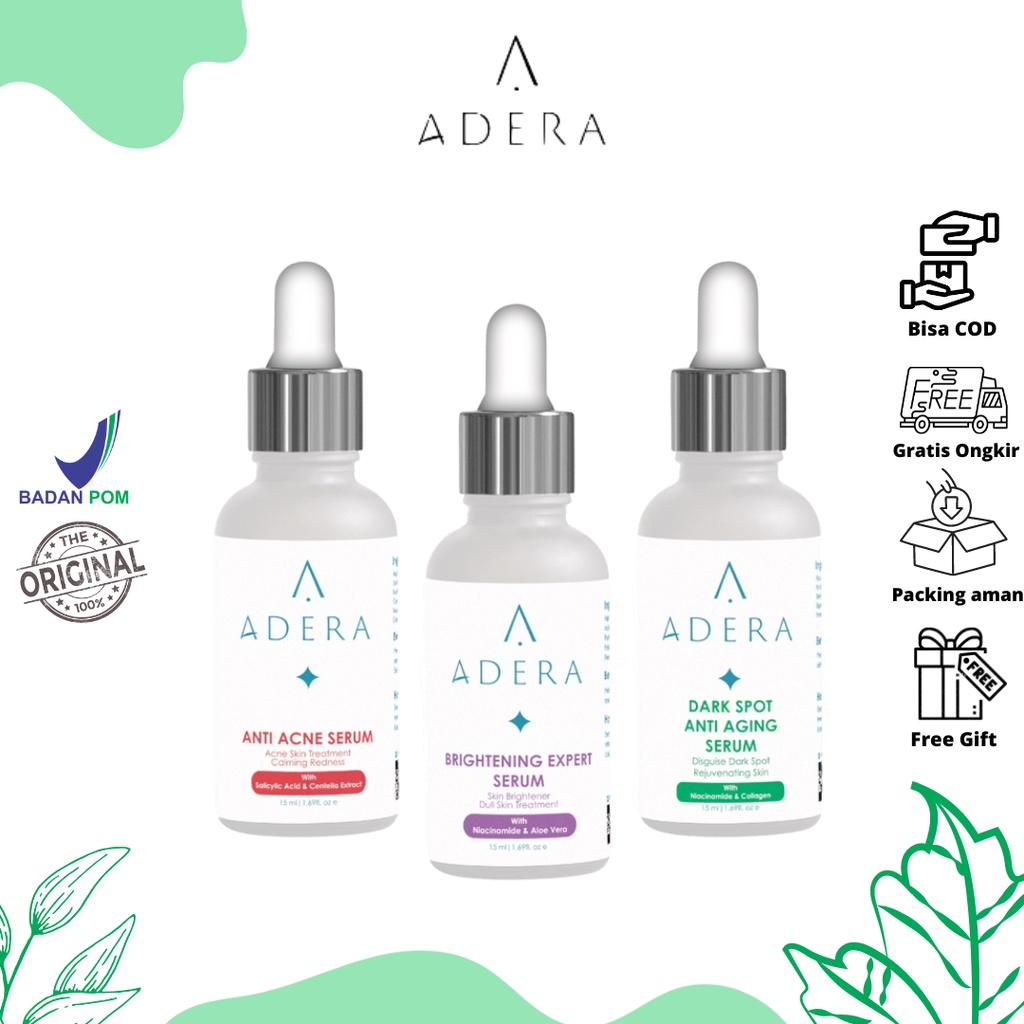 Adera Serum Darkspot Acne Brightening Paket Adera Lengkap Serum Wajah Glowing Penghilang Flek Hitam 