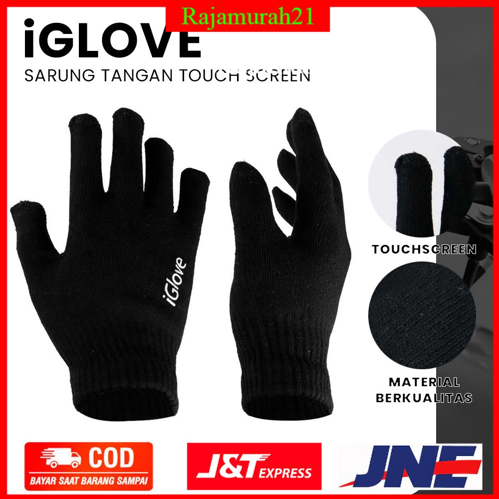 iGlove Sarung Tangan Touch Screen Untuk Smartphones &amp; Tablet - Black - APSC03BK