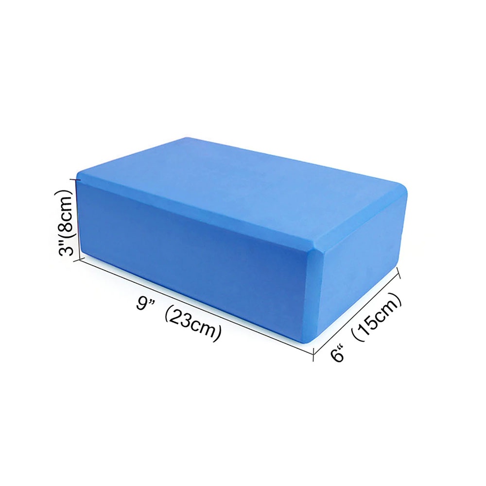 Foam Yoga Balok Yoga Brick Peralatan Yoga Blok Yoga Block Yoga Pilates Polos EVA PVC Alat Bantu Yoga Olahraga - Warna Acak