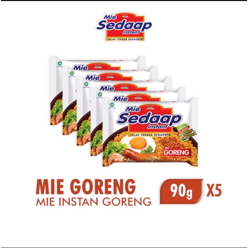 

paket mie sedap goreng isi 5