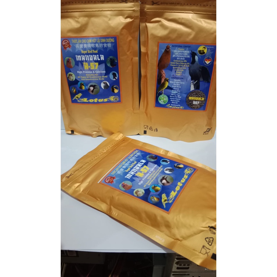 Arjunawiwaha17 Voer Lotus Mandala Gold Pakan Murai Kacer Hwamei Poksay Cucak Rowo Anis