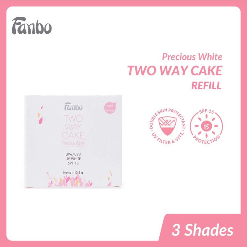[REFILL] Fanbo Precious White Two Way Cake Refill | Bedak Padat
