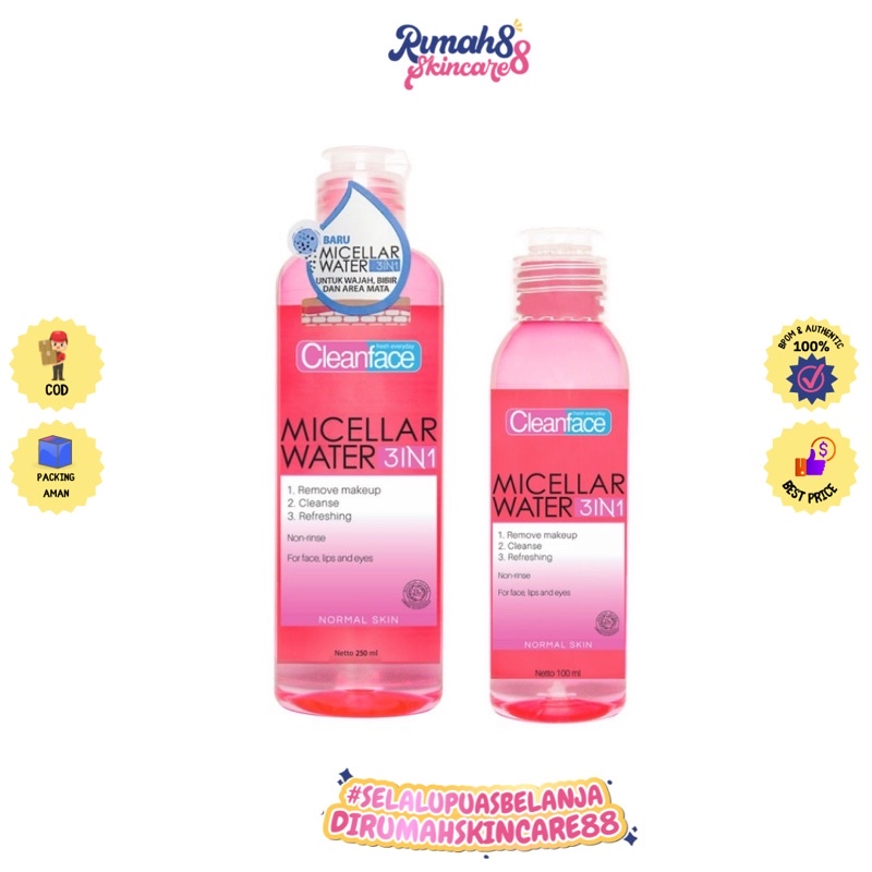 CLEANFACE Micellar Water 3in1 For Normal Skin 100ml