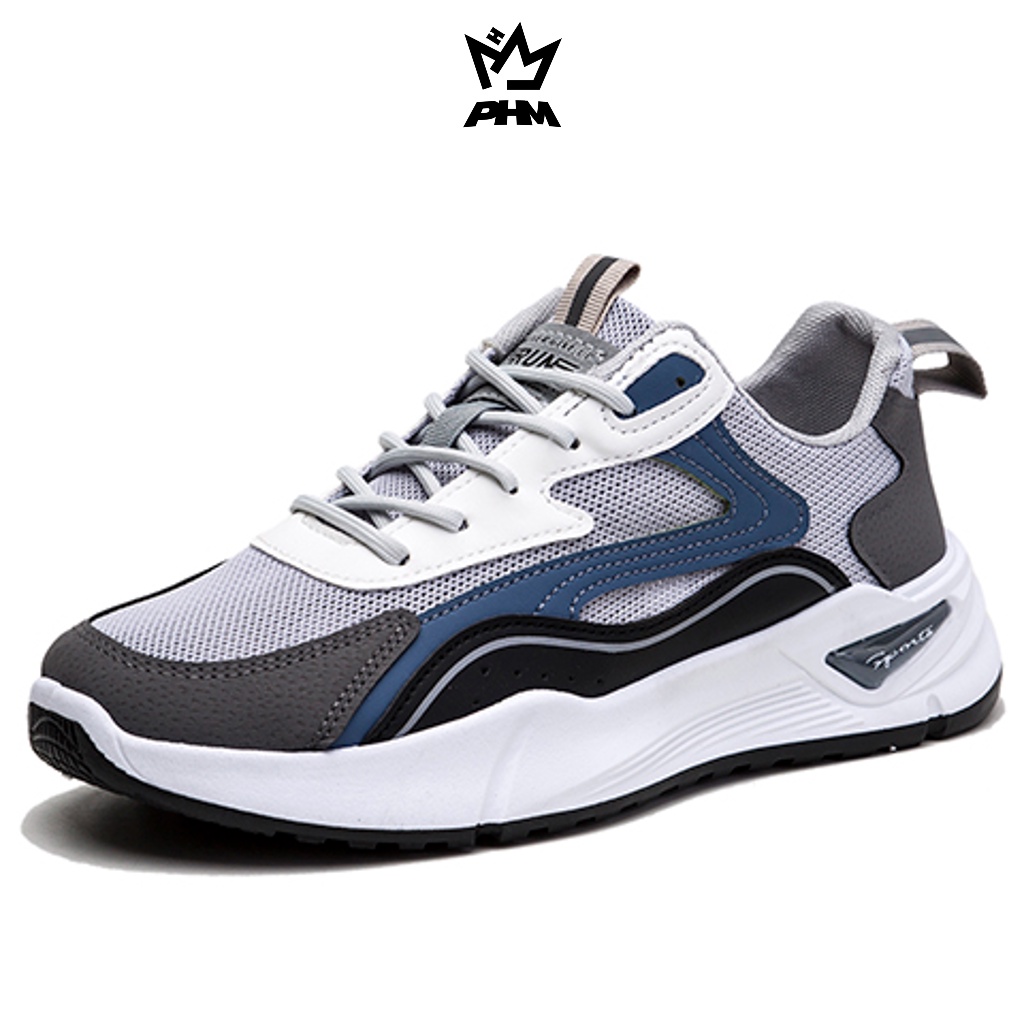 PHM Sepatu Sneakers Pria Olahraga Sport Shoes Casual Running Leon