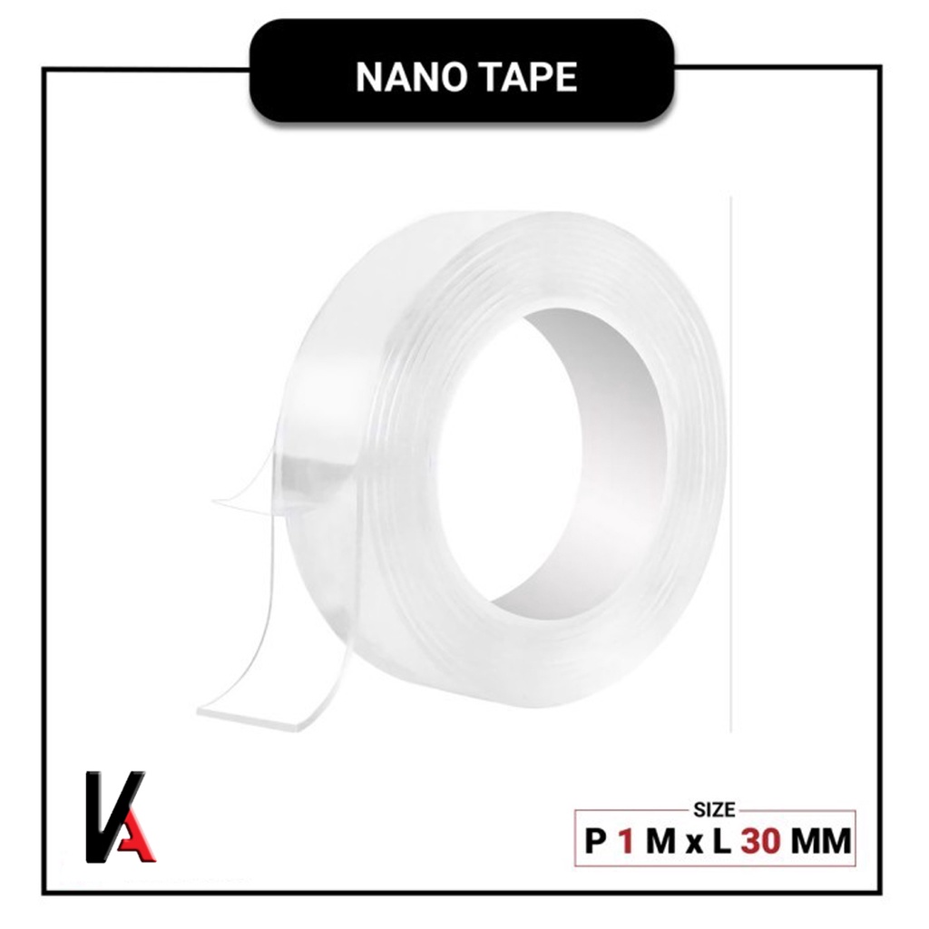 DOUBLE TAPE NANO BENING TAHAN AIR 30MM x 2MM x 1M (P) HIGH QUALITY