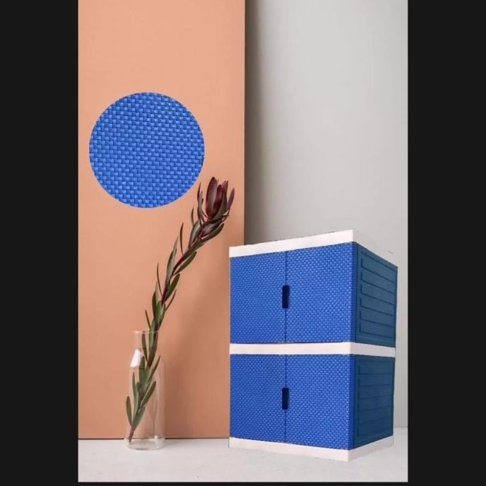 

Lemari plastik 2 susun small model rotan stock ready