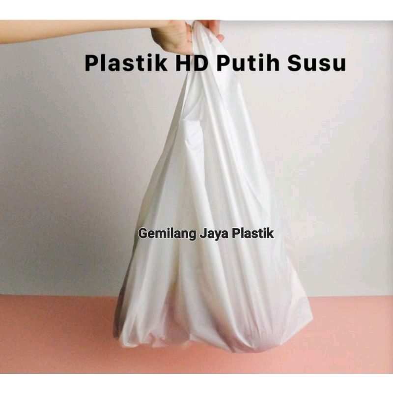 Kantong Plastik Putih Susu kantong Kresek Putih Tebal Uk 17 24 28 35 40