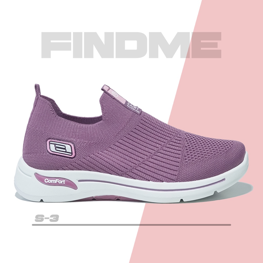 CUCI GUDANG FINDME SEPATU KETS SNEAKERS TANPA TALI WANITA NYAMAN IMPORT BREATHABLE BATAM MODEL