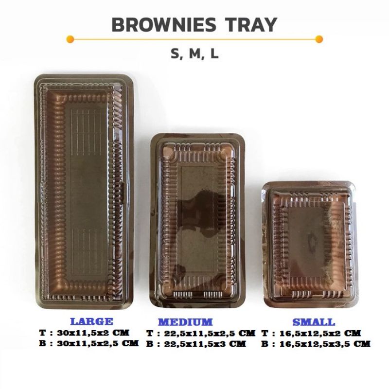 MIKA BROWNIES BSM UKURAN MEDIUM / TRAY BENTO PANJANG / MIKA SUSHI WARNA COKLAT DAN PINK ISI -/+ 50 SET